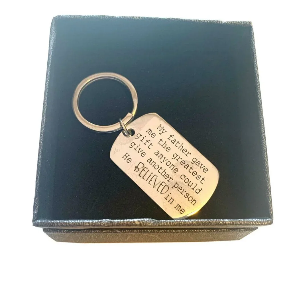Stainless Steel Key Chain Father's Day Gift Son and Daughter to Dad Quot…